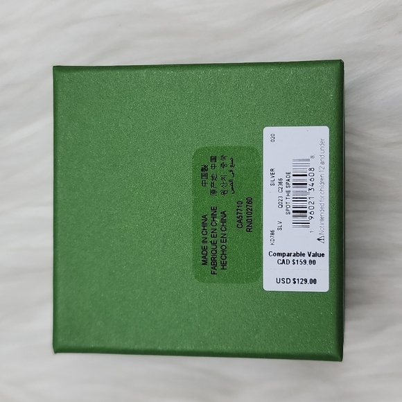 Kate Spade Spot The Spade Box Set of 2 Slider Bracelets Silver / Clear - Picture 9 of 16